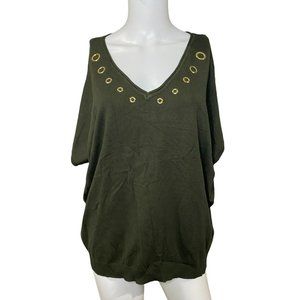 NWT Joseph‎ A Irish Moss Green Top Shirt Cut off Shoulder Style J2F20264U